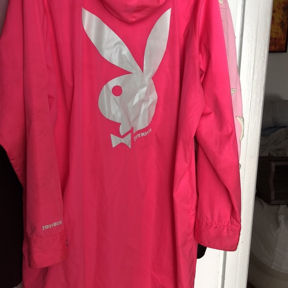 PLAYBOY JOYRICH Florescent Pink TRENCH COAT - Picture 5 of 7
